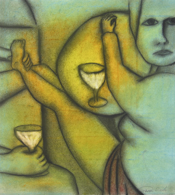 Couple drinking wine